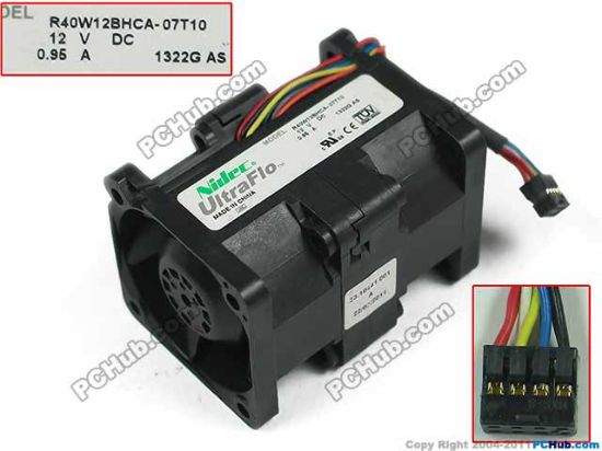 Picture of Nidec R40W12BHCA-07T10 Server - Square Fan sq40x40x26, w30x8x4, 12V 0.95A