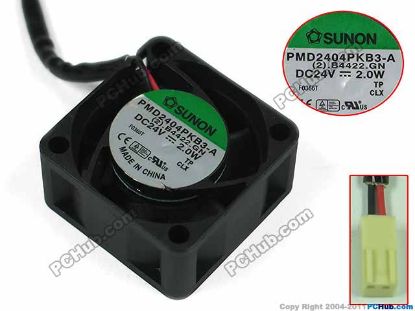 Picture of SUNON PMD2404PKB3-A Server - Square Fan (2).B4422.GN, sq40x40x20mm, 2-wire, 24V 2.0W