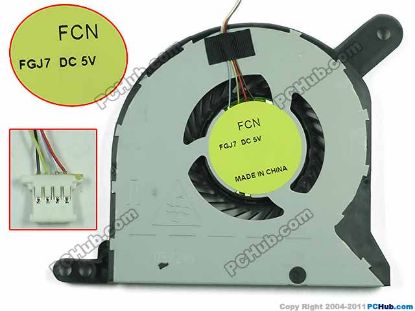 Picture of Forcecon DFS1700054N0T Cooling Fan  FGJ7, DC 5V 0.50A Bare Fan