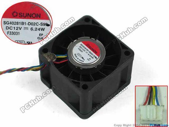 Picture of SUNON SG40281B1-D02C-S99 Server - Square Fan SG40281B1-D02C-S99