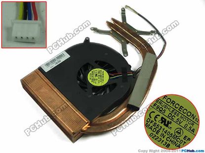 Picture of Forcecon DFS531405MC0T Cooling Fan  DC 5V 0.50A,Heatsink fan,13GNX51AM010-1