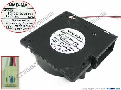 Picture of NMB-MAT / Minebea BG1203-B058-P00 Server - Blower Fan L5, bw120x120x33, 3-wire, 24V 1.3A