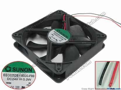 Picture of SUNON EEC0252B1-0000-F99 Server - Square Fan , sq120x120x25mm, 2-wire, DC 24V 5.0W