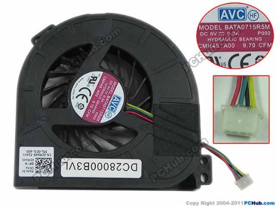 Picture of AVC BATA0715R5M Cooling Fan   P002, DC28000B3VL, 5V 0.3A