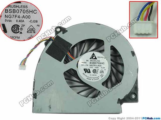 Picture of Delta Electronics BSB0705HC Cooling Fan  -CJ2B, DC5V 0.40A, Bare fan