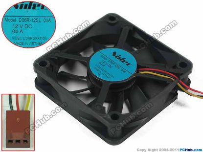 Picture of Nidec D06R-12SL Server - Square Fan 04A, sq60x60x15mm, 3-wire, 12V 0.04A