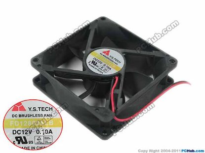 Picture of Y.S TECH FD128025LB Server - Square Fan , sq80x80x25mm, w80x2x2, DC 12V 0.10A