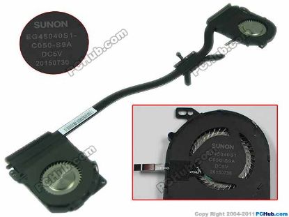 Picture of SUNON EG45040S1-C050-S9A Cooling Fan  DC 5V, 2.25W,  Heatsink Fan, 2fan