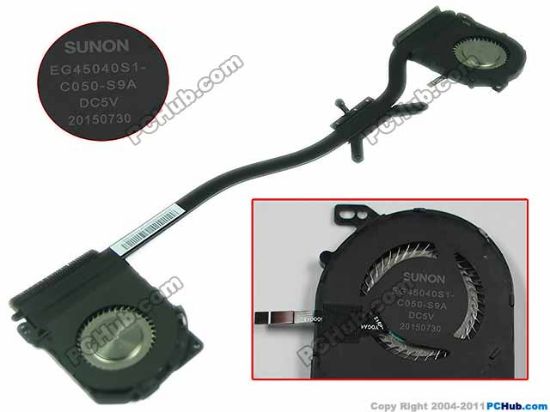 Picture of SUNON EG45040S1-C050-S9A Cooling Fan  DC 5V, 2.25W,  Heatsink Fan, 2fan