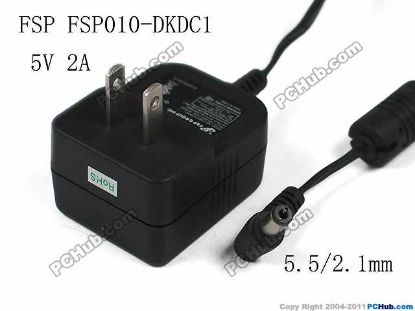 Picture of FSP Group Inc FSP010-DKDC1 AC Adapter 5V-12V 5V 2A, 5.5/2.1mm, US 2P