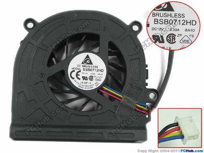 Picture of Delta Electronics BSB0712HD Server - Blower Fan  -BA1D, w30x4x4, 12V 0.33A