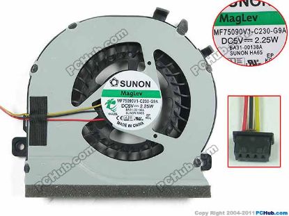 Picture of SUNON MF75090V1-C230-G9A Cooling Fan  5V , w20x3x3