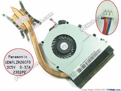 Picture of Sony Vaio SVE14A Series Cooling Fan  300-0001-2273, UDQFLZR26CF0, with Heatsink New