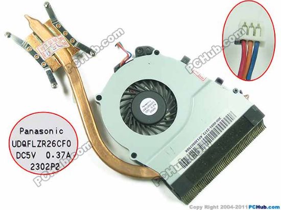 Picture of Sony Vaio SVE14A Series Cooling Fan  300-0001-2273, UDQFLZR26CF0, with Heatsink New