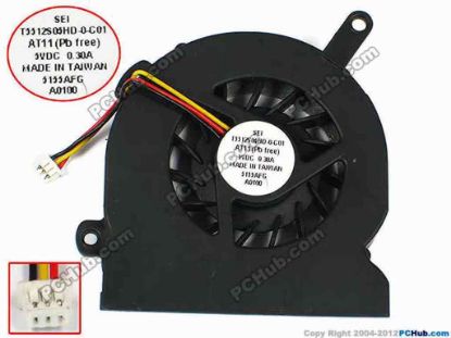 34063 Fujitsu SIEMENS Amilo M7440 Cooling Fan  T5512S05HD-0-C01, 21-20826-60, DC5V 0.30A Fujitsu SIEMENS Amilo M7440 Cooling Fan  