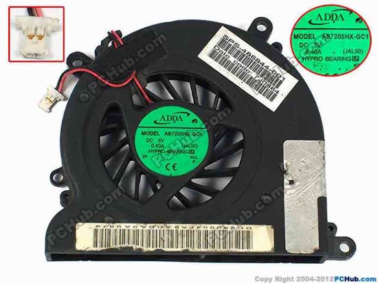 41695 ADDA AB7205HX-GC1 Cooling Fan  (JAL50), DC5V 0.40A ADDA AB7205HX-GC1 Cooling Fan  