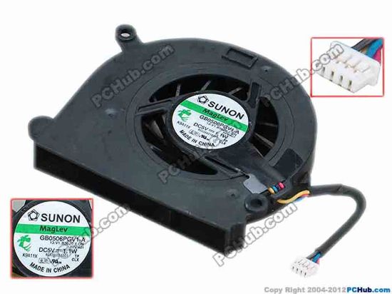 51014 SUNON GB0506PGV1-A Cooling Fan  13.V1.B3620.F.GN, DC5V, Bare SUNON GB0506PGV1-A Cooling Fan  
