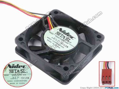 53582 Nidec D06R-12TS4 01A Server - Square Fan sq60x15, w120x3x3, 12V 0.05A Nidec D06R-12TS4 01A Server - Square Fan 