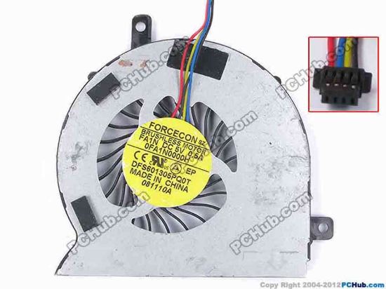 62254 Forcecon DFS601305PQ0T Cooling Fan  FA1N, w40x4x4, 0.5A, Bare Forcecon DFS601305PQ0T Cooling Fan  
