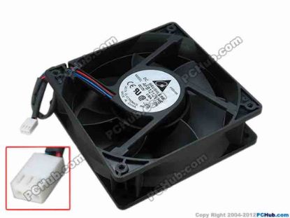 67219 Delta Electronics AFB1212VHE Server - Square Fan -R00, sq120x120x38, w165x3x3, 12V 0.90A Delta Electronics AFB1212VHE Server - Square Fan 