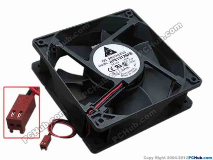 67238 Delta Electronics AFB1212SHE Server - Square Fan sq120x120x38, w155x2x2, 12V 1.60A Delta Electronics AFB1212SHE Server - Square Fan 