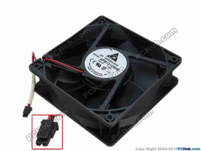 67254 Delta Electronics AFB1212SHE Server - Square Fan sq120x120x38, w100x2x2, 12V 1.60A Delta Electronics AFB1212SHE Server - Square Fan 