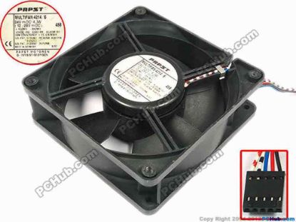 67266 ebm-papst MULTIFAN 4214 6 Server - Square Fan MULTIFAN4214/6, sq120x120x38, w110x5x5, 24V 4.3W ebm-papst MULTIFAN 4214 6 Server - Square Fan 