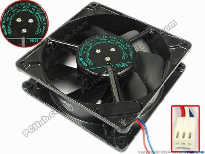 67274 ebm-papst W1G115-AT25-12 Server - Square Fan sq120x120x38, w240x3x3, 12V 13W ebm-papst W1G115-AT25-12 Server - Square Fan 
