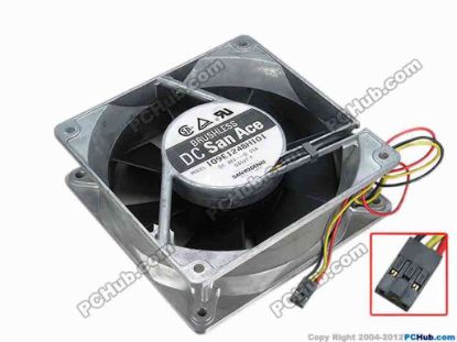 67284 Sanyo Denki 109E1248H101 Server - Square Fan sq120x120x38, w250x3x3, 48V 0.15A Sanyo Denki 109E1248H101 Server - Square Fan 