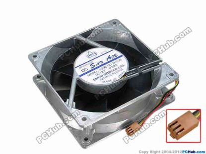 67287 Sanyo Denki 109E1212H105 Server - Square Fan sq120x120x38, w115x3x3, 12V 0.52A Sanyo Denki 109E1212H105 Server - Square Fan 