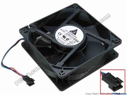 67301 Delta Electronics AFB1212HHE Server - Square Fan -R00, sq120x120x38, w160x3x3, 12V 0.70A Delta Electronics AFB1212HHE Server - Square Fan 