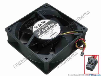 67303 Sanyo Denki 109R1212MH108 Server - Square Fan sq120x120x38, w100x4x4, 12V 0.48A Sanyo Denki 109R1212MH108 Server - Square Fan 
