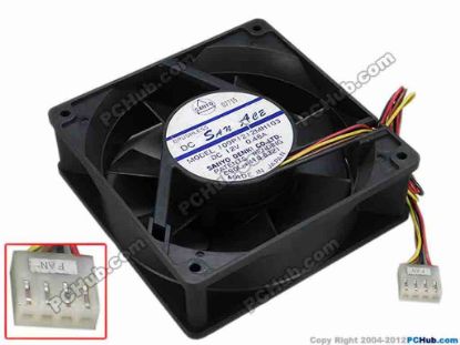 67312 Sanyo Denki 109P1212MH103 Server - Square Fan C90L-1410-0321, sq120x120x38, w270X4x4, 12V 0.48A Sanyo Denki 109P1212MH103 Server - Square Fan 