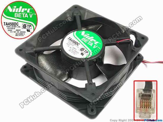 67319 Nidec B31257-33A Server - Square Fan FRU P/N:930016, sq120x120x38, w155x3x6, 24V 0.28A Nidec B31257-33A Server - Square Fan 