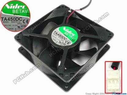 67328 Nidec B34978-55 Server - Square Fan APC2, sq120x120x38, w120x2x3, 24V 0.41A Nidec B34978-55 Server - Square Fan 