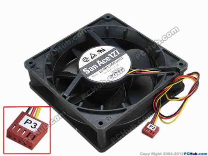 67452 Sanyo Denki 109P1348S101 Server - Square Fan sq127x127x38, w300x3x5, 48V0.3A Sanyo Denki 109P1348S101 Server - Square Fan 