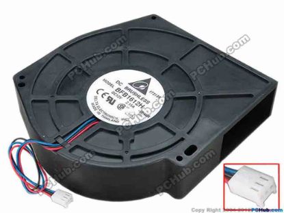 67510 Delta Electronics BFB1612H Server - Blower Fan -5E49R, bw159x165x40, w180x3x3, 12V 2.15A Delta Electronics BFB1612H Server - Blower Fan ns<br />