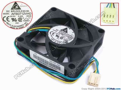 67554 Delta Electronics AFB0712VHD Server - Square Fan -WK06, sq70x70x20, w150x4x4, 12V 0.40A Delta Electronics AFB0712VHD Server - Square Fan 
