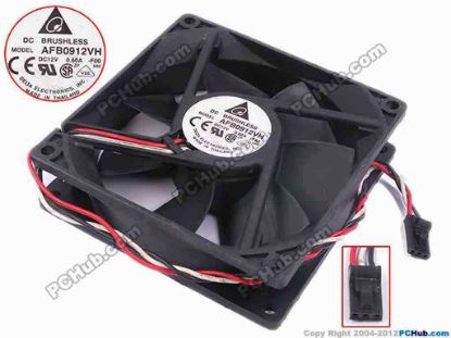 67587 Delta Electronics AFB0912VH Server - Square Fan -F00, sq92x92x25, w210x3x3, 12V 0.60A Delta Electronics AFB0912VH Server - Square Fan 