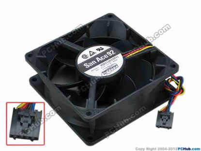 67639 Sanyo Denki 9G0912P2G031 Server - Square Fan sq92x92x32, w130x4x5, 12V 0.88A Sanyo Denki 9G0912P2G031 Server - Square Fan 