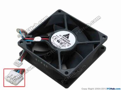 67699 Delta Electronics AFB0812SH Server - Square Fan -F00, sq80x80x25, w75x3x3, 12V 0.51A Delta Electronics AFB0812SH Server - Square Fan 