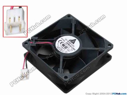 67703 Delta Electronics AFB0812SH Server - Square Fan -SE42, sq80x80x25, w60x2x3, 12V 0.51A Delta Electronics AFB0812SH Server - Square Fan 