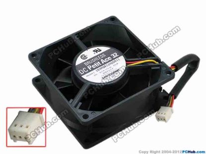 67705 Sanyo Denki 109P0812H2D011 Server - Square Fan sq80x80x32, w110x3x3, 12V 0.16A Sanyo Denki 109P0812H2D011 Server - Square Fan 