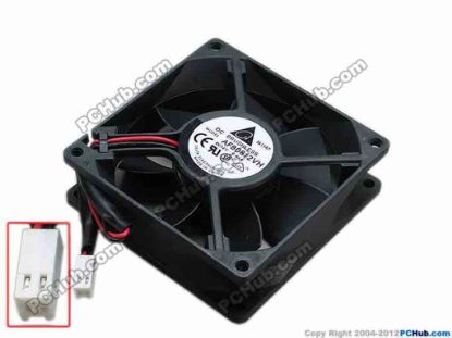 67711 Delta Electronics AFB0812VH Server - Square Fan sq80x80x25, w130x2x2, 12V 0.41A Delta Electronics AFB0812VH Server - Square Fan 