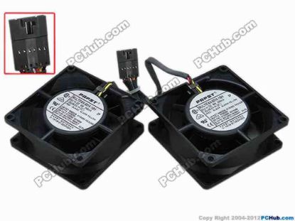 67723 ebm-papst MULTIFAN 8314 / 19H Server - Square Fan MULTIFAN8314/19H, sq80x80x32, w120x6x6, 24V 6W, 2  ebm-papst MULTIFAN 8314 / 19H Server - Square Fan 