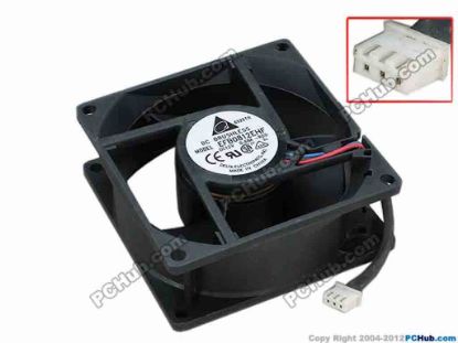 67733 Delta Electronics EFB0812EHF Server - Square Fan -R00, sq80x80x32, w55x3x3, 12V 0.68A Delta Electronics EFB0812EHF Server - Square Fan 
