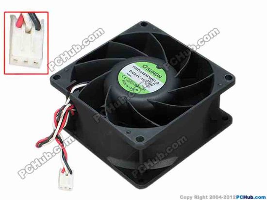 67743 SUNON PMD2408PMB1-A Server - Square Fan (2).R, sq80x80x38, w145x3x3, 24V 9.6W SUNON PMD2408PMB1-A Server - Square Fan 