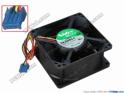 67752 Nidec M35133-58PW1 Server - Square Fan sq80x80x38, w400x3x4, 24V 0.44A Nidec M35133-58PW1 Server - Square Fan 