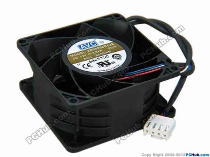 67756 AVC 2B08038B12S Server - Square Fan P016, sq80x80x38, w450x4x4, 12V 3.84A AVC 2B08038B12S Server - Square Fan 