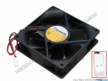 67777 SUNON KD1209PTS3-6 Server - Square Fan sq90x90x25, w160x2x2, 12V 1.6W SUNON KD1209PTS3-6 Server - Square Fan 